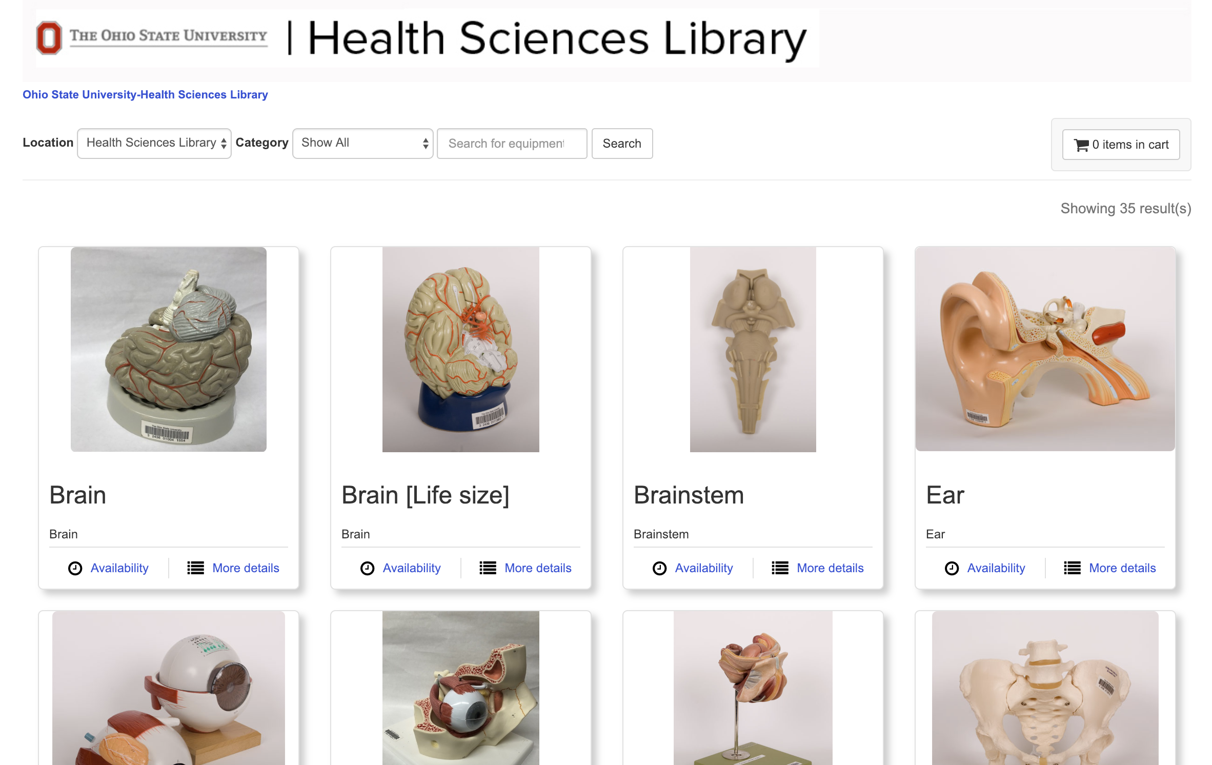 Bones and Models Health Sciences Library